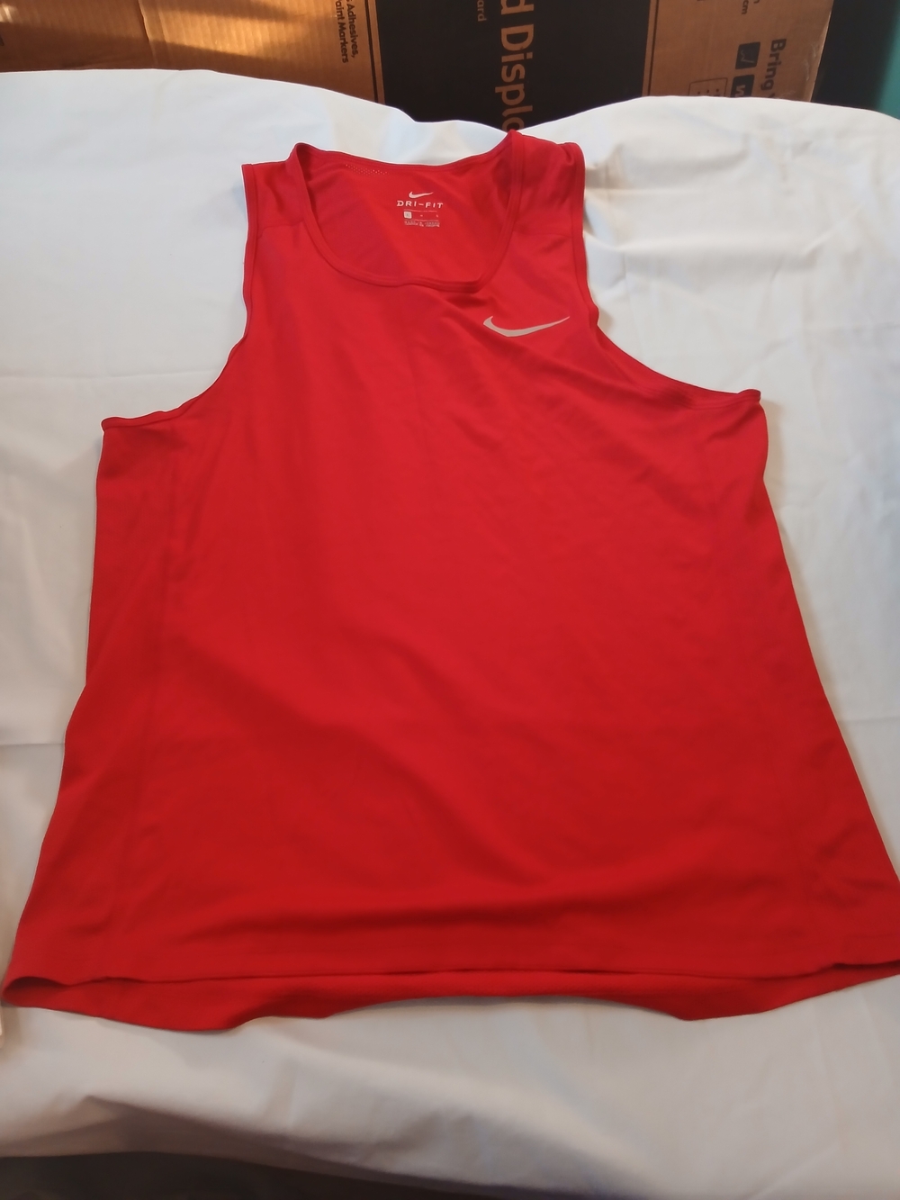 Nike Men's Red Dri-FIT Athletic Tank Top